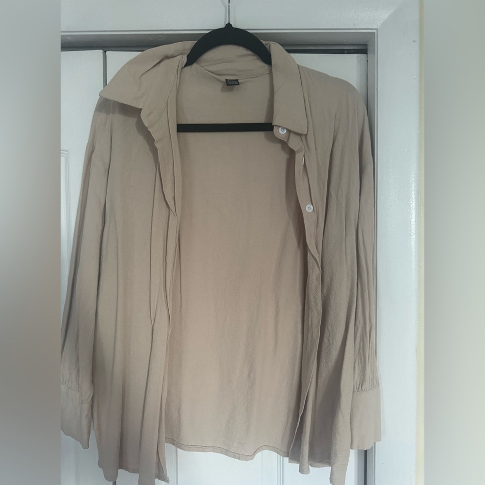 SHEIN Tan Button-Up Jacket